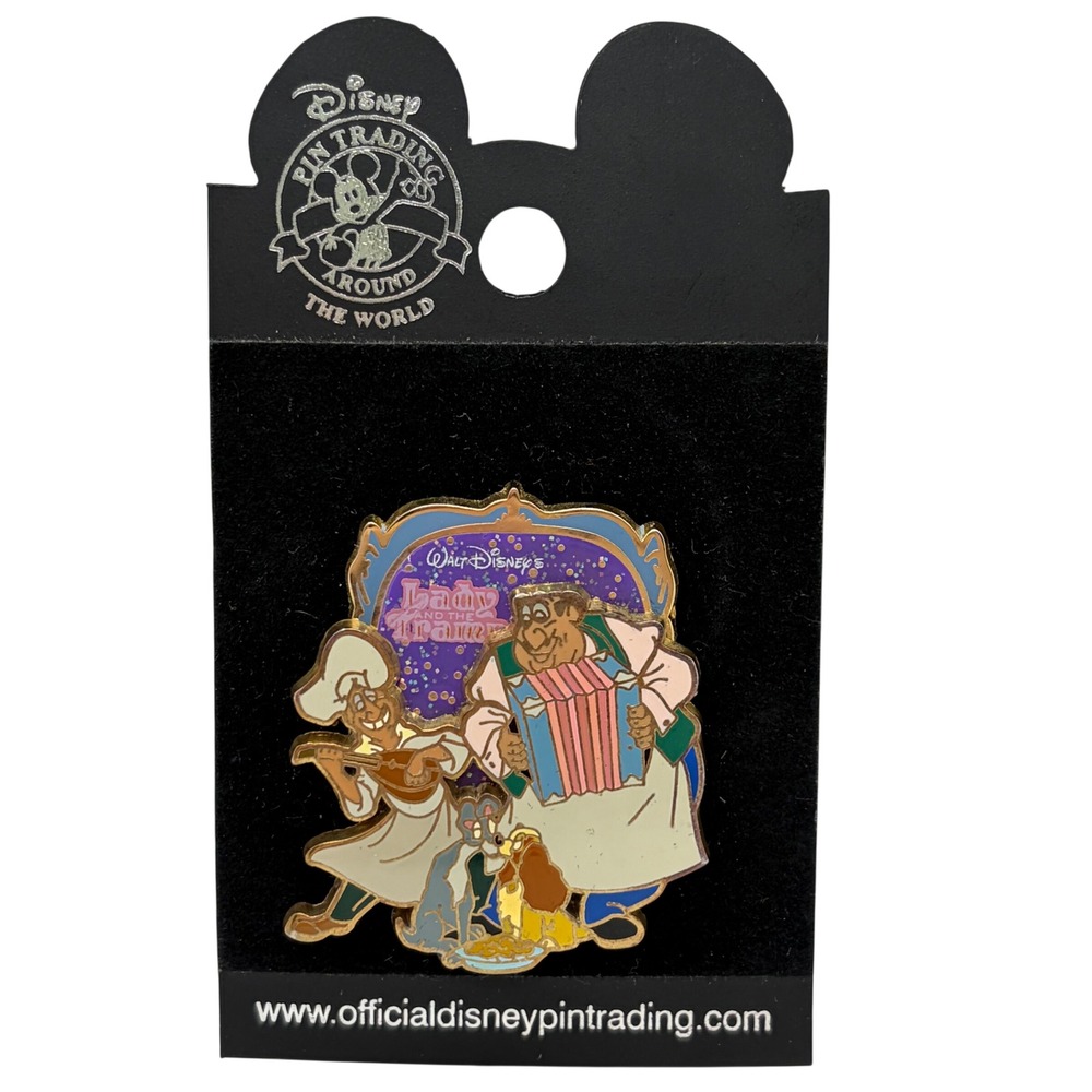 Disney Pin Trading 2004 Lady and the Tramp Bella Notte Tony Joe Enamel Pin